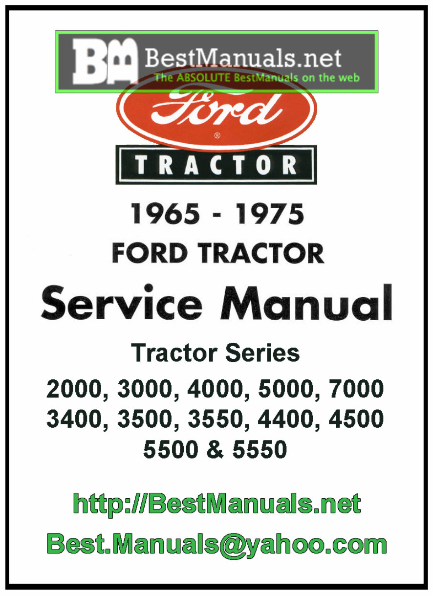 Ford 2000 3000 3400 3500 3550 Series Tractor Complete Workshop