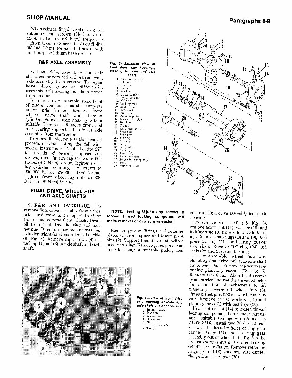 Allis Chalmers 8050 8070 Factory Service Repair Manual