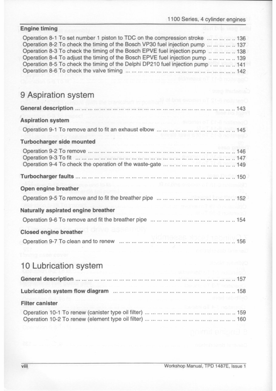 Perkins Re Rf Rg Rh Rj Rk Series Engine Workshop Manual