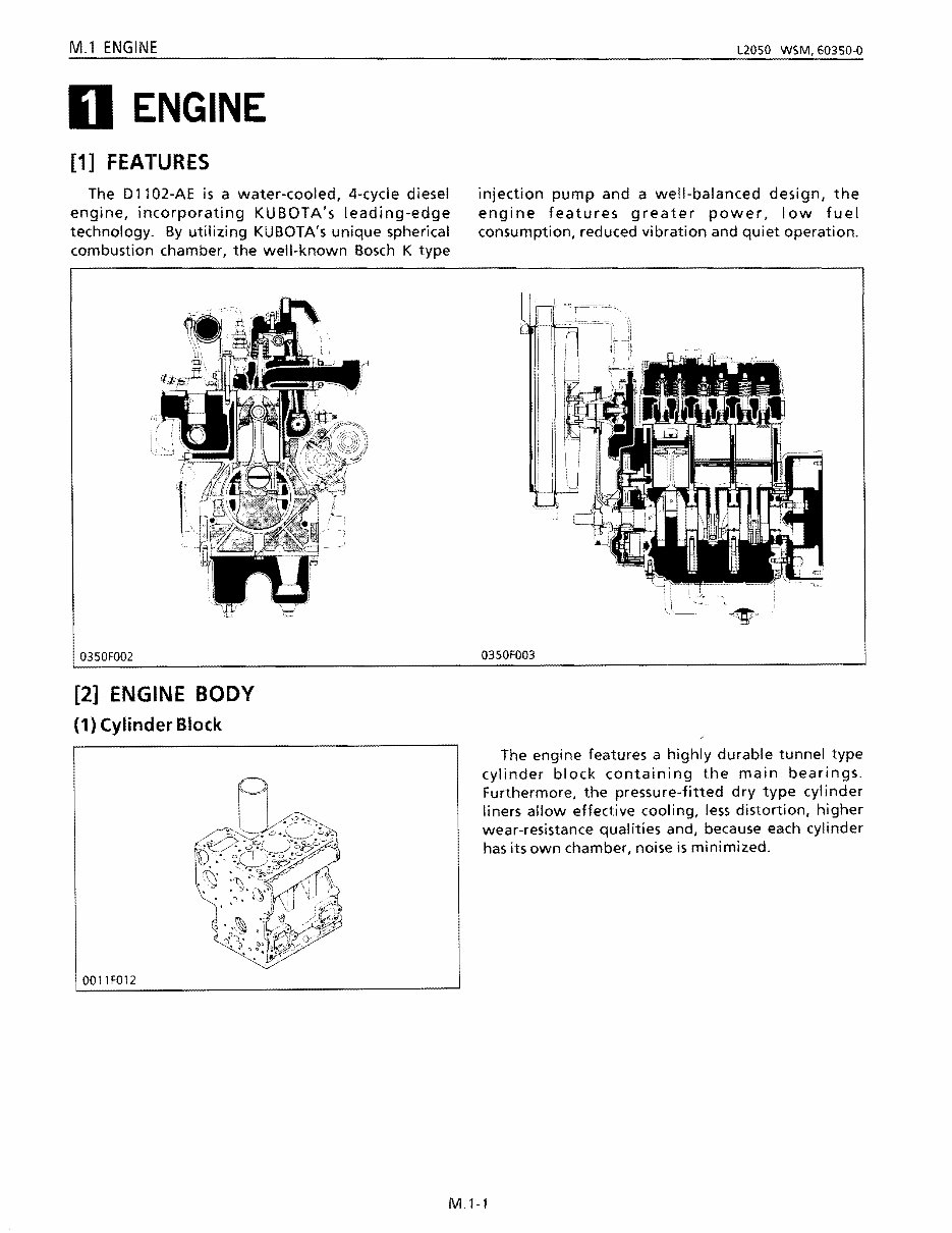 Kubota L2050 Tractor Factory Service Repair Manual