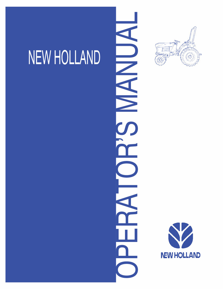 NEW HOLLand TC30 Tractor Operators Manual Manuals Online