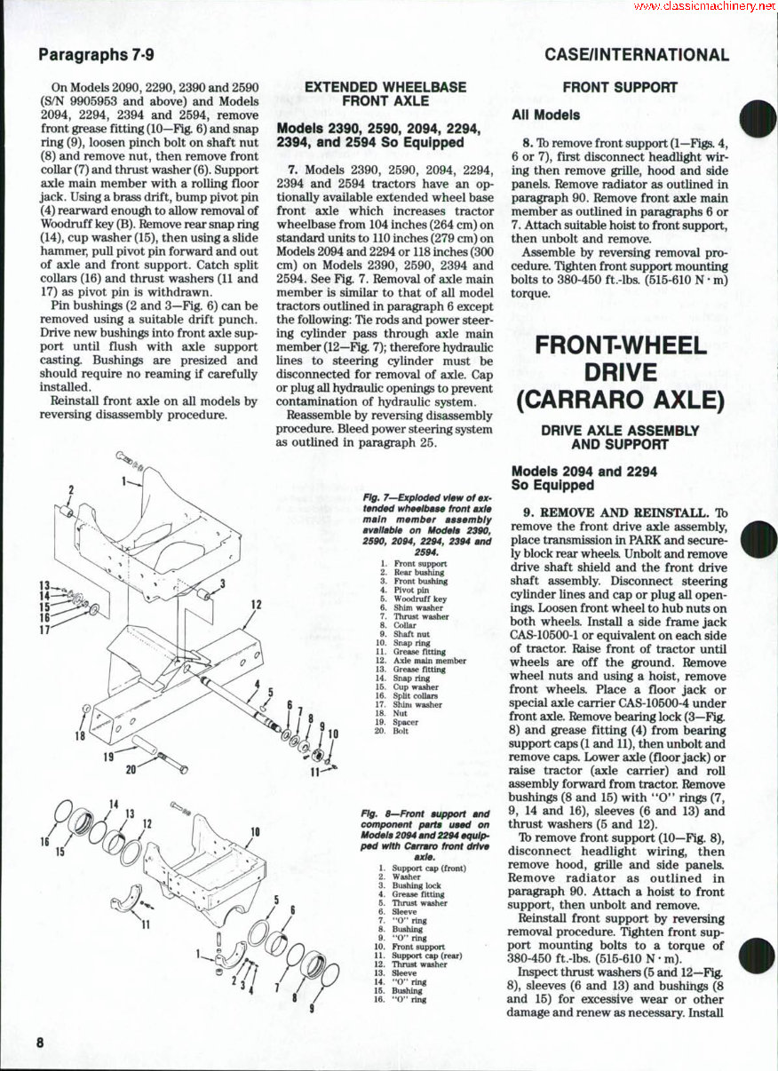 Case IH 2290 Tractor Service Repair Manual