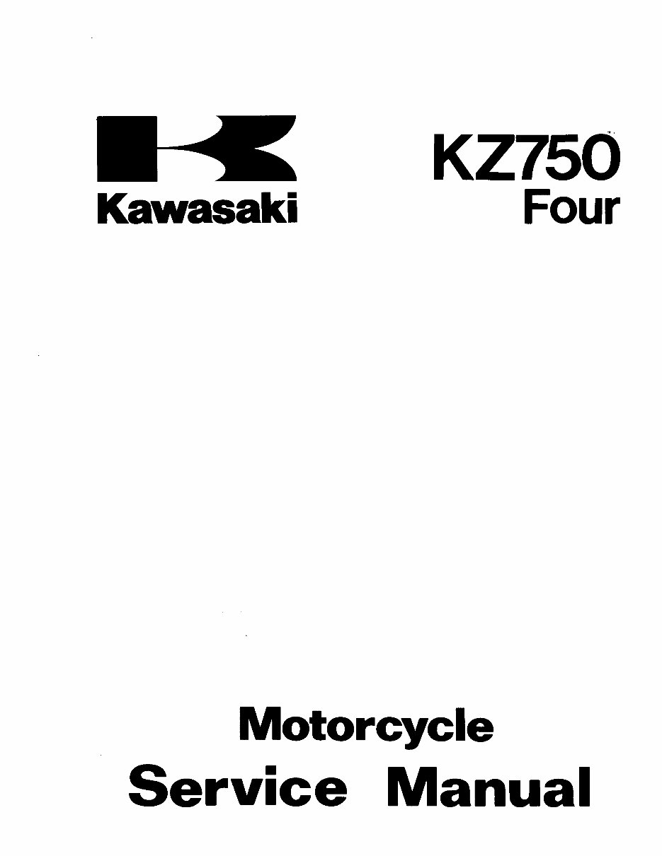 アクセサリー KZ750Four Service Manual Kawasaki KZ750 Four 1982 Factory Service Repair Manual