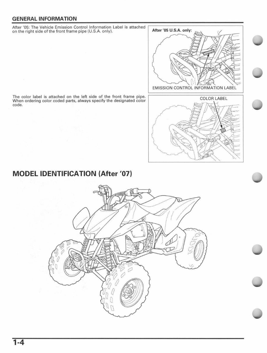 HONDA TRX450R Repair Manual