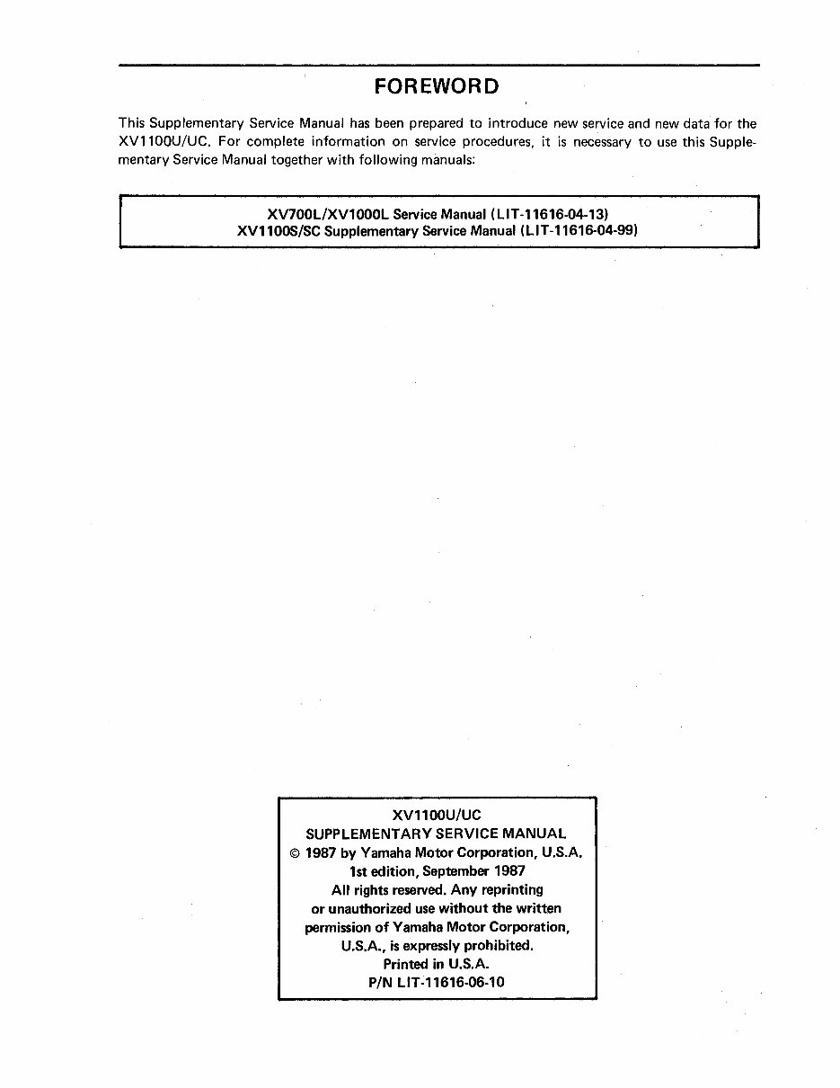 1996 YAMAHA VIRAGO 1100 SERVICE MANUAL PDF visual data 6