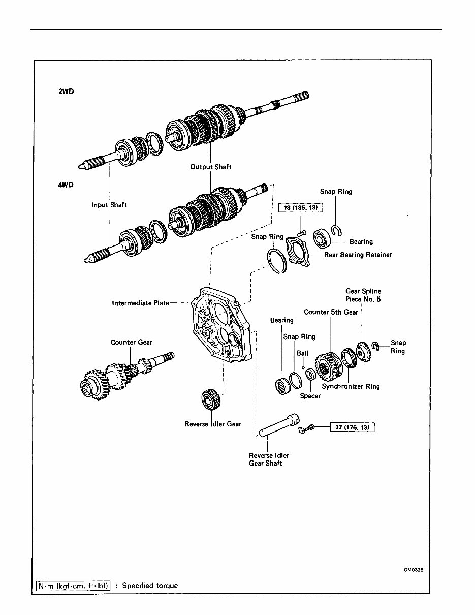 TOYOTA Transmission G58, R150, R150F, W55, W56 Service Repai