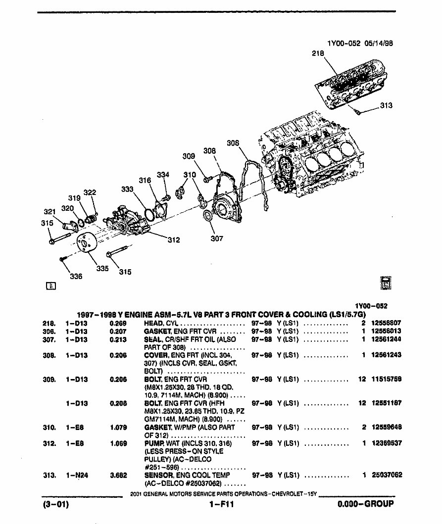 CORVETTE C5 Parts Manual Catalog 19972002