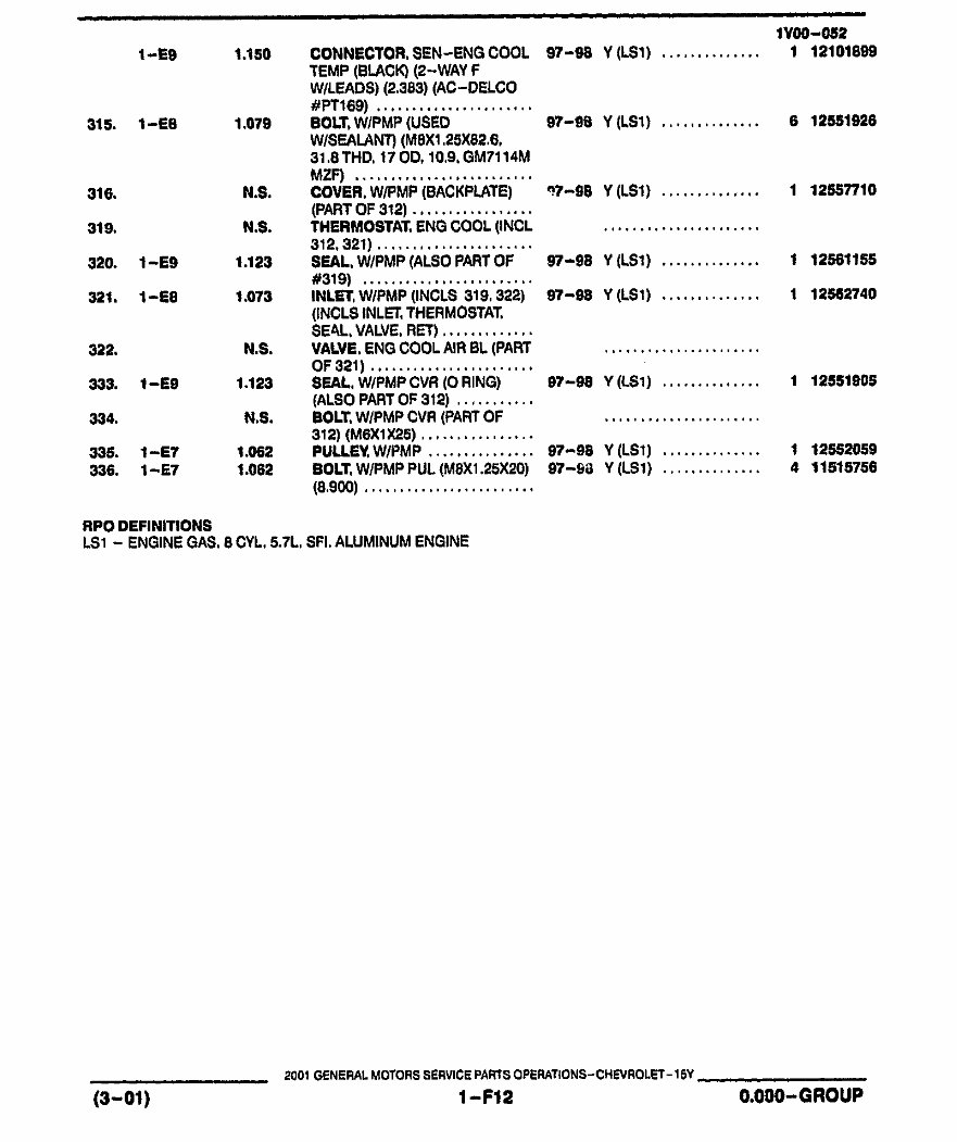 CORVETTE C5 Parts Manual Catalog 19972002