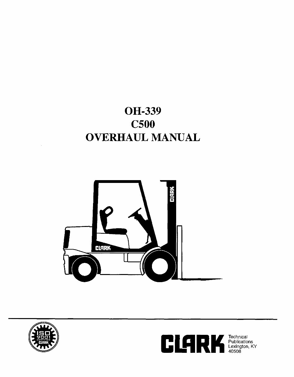 Clark C500 Forklift Truck Complete Service Repair Manual