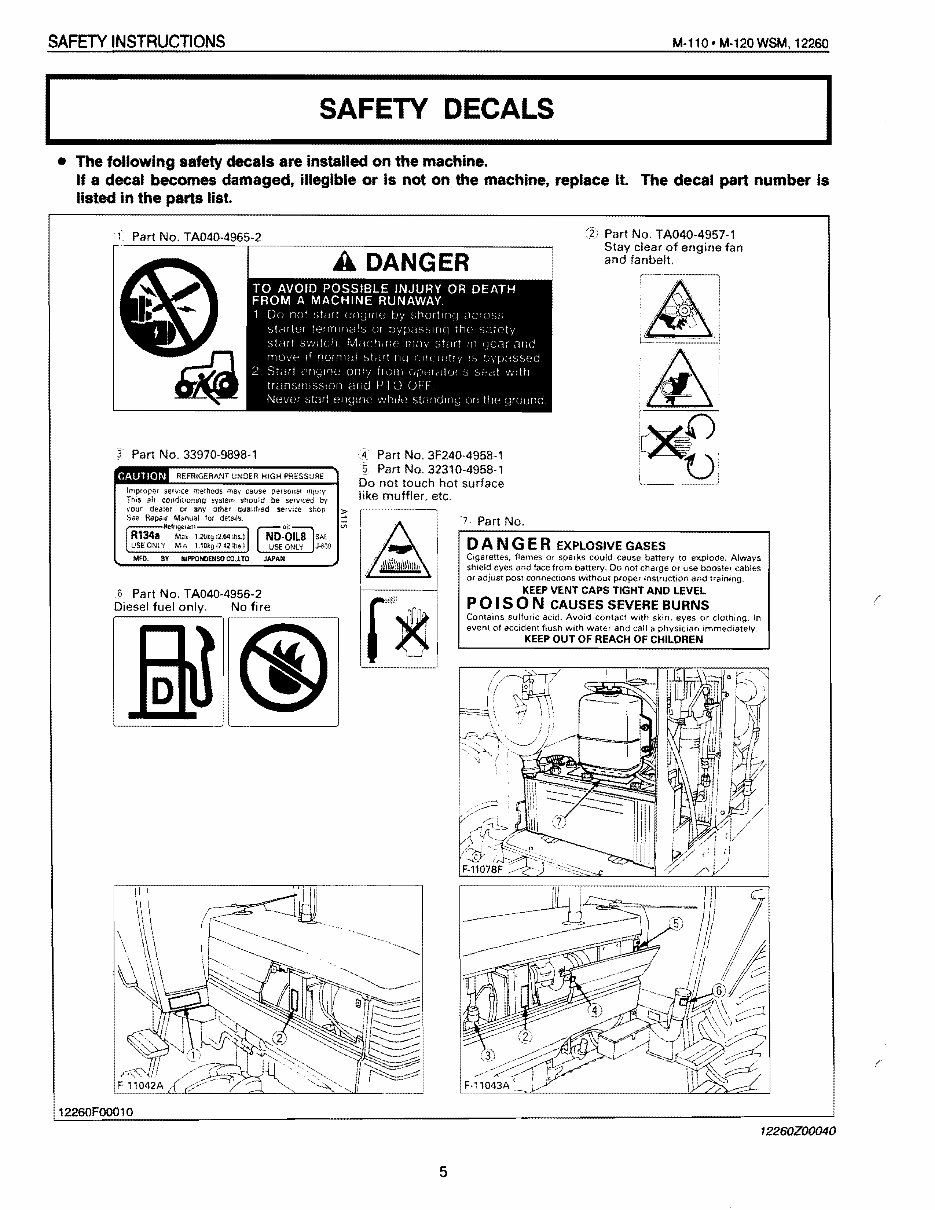 Kubota M110 Tractor Service Repair Workshop Manual