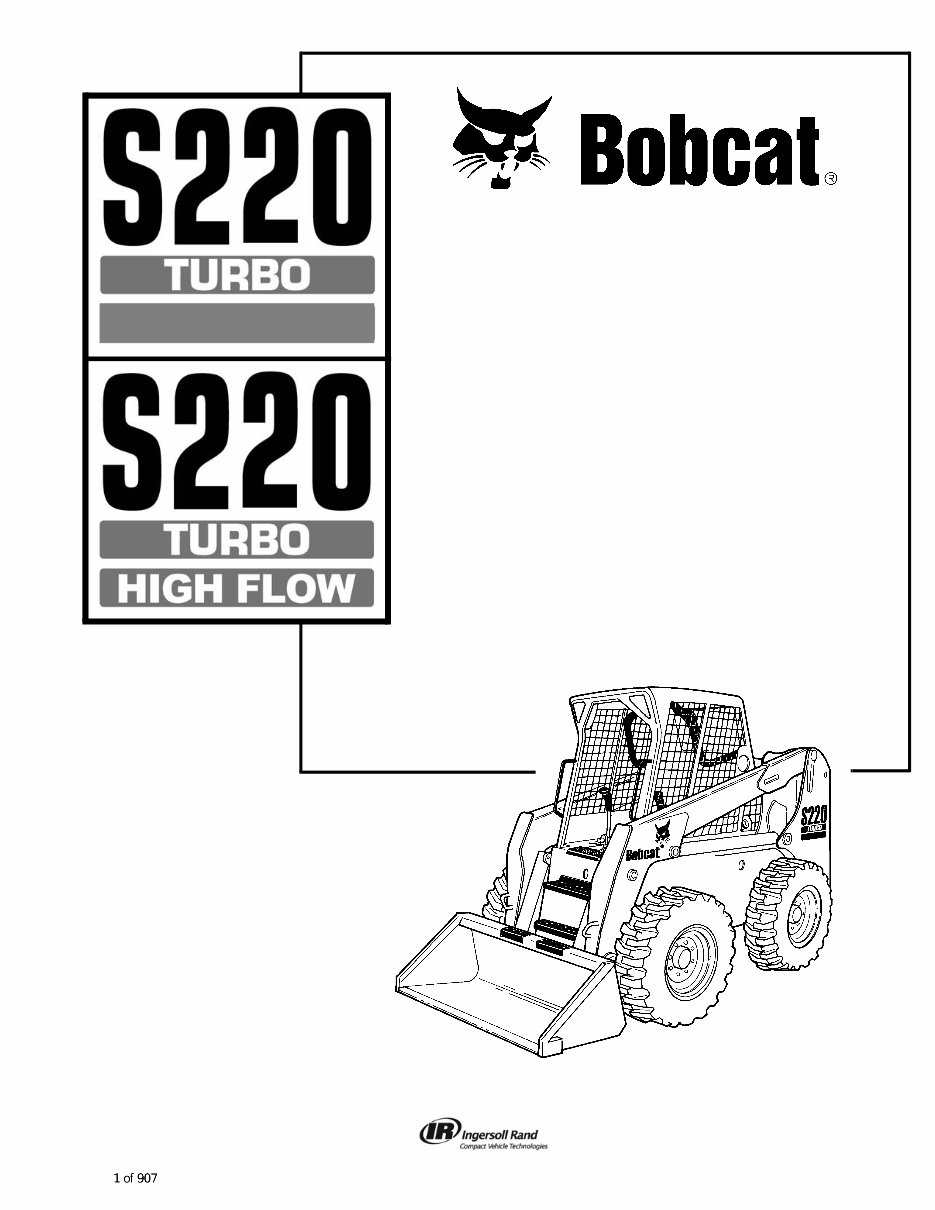 Bobcat S220 Loader Factory Service & Work Shop Manual