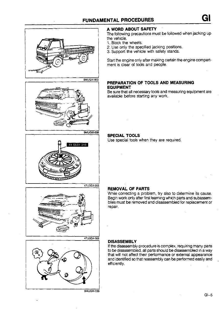 Mazda T3000 T3500 T4000 Trader HA, SL, SL Turbo &