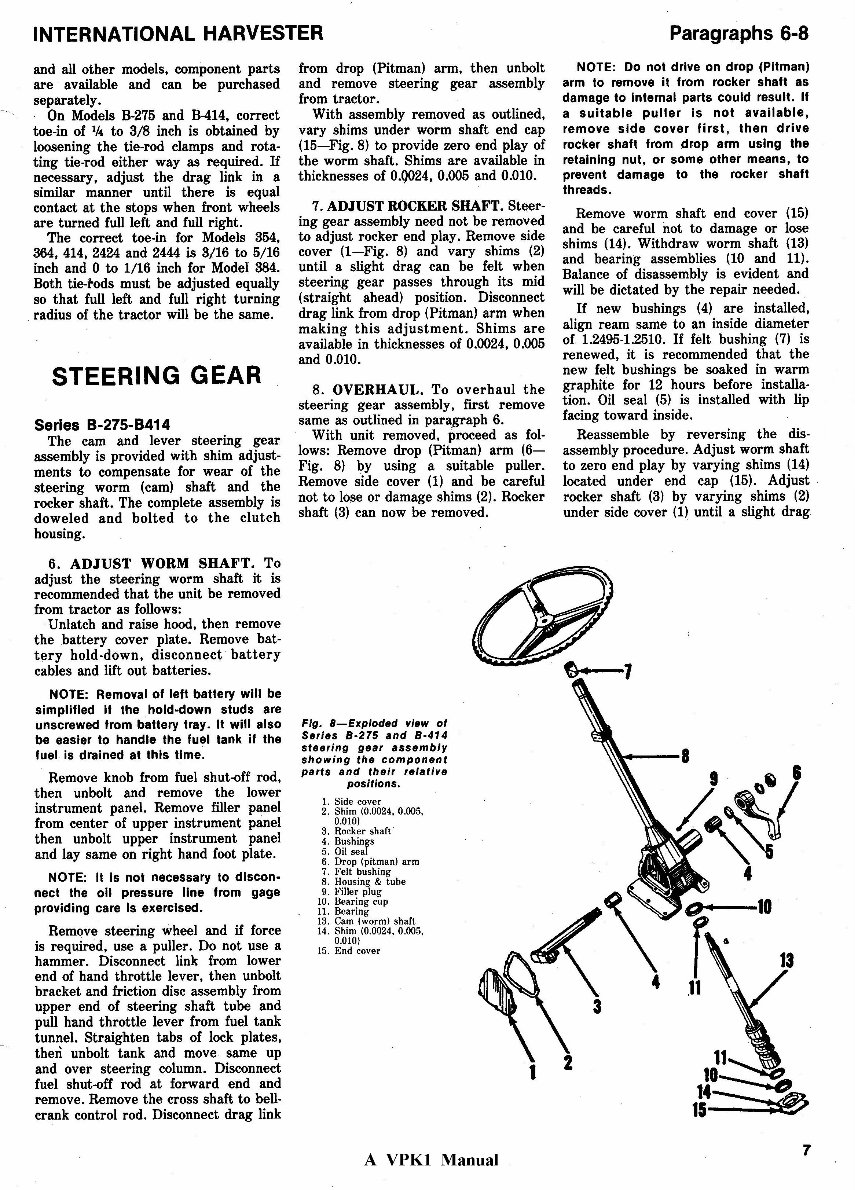 IH International Harvester B414 Factory Service Manual