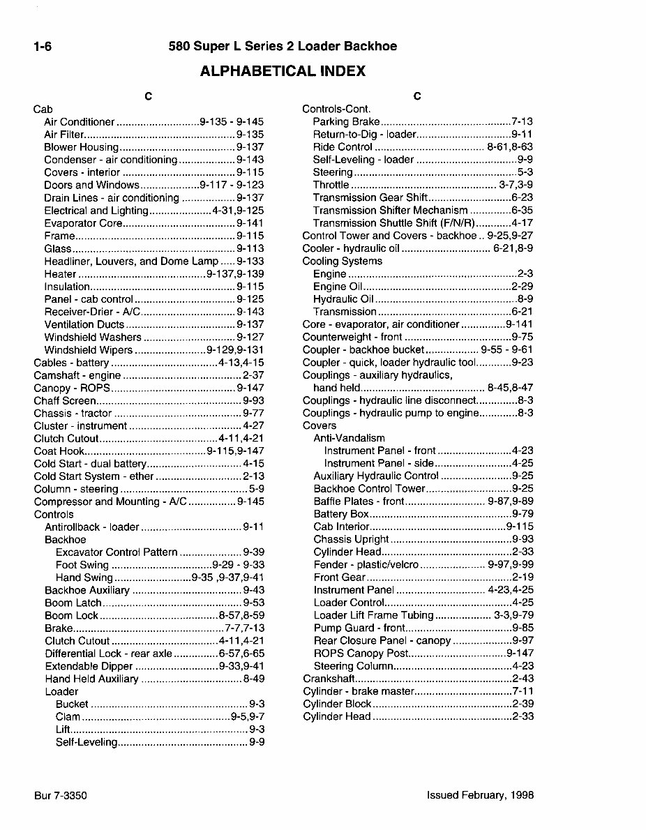 CASE 580 SUPER L Series 2 BACKHOE Parts Catalog Manual