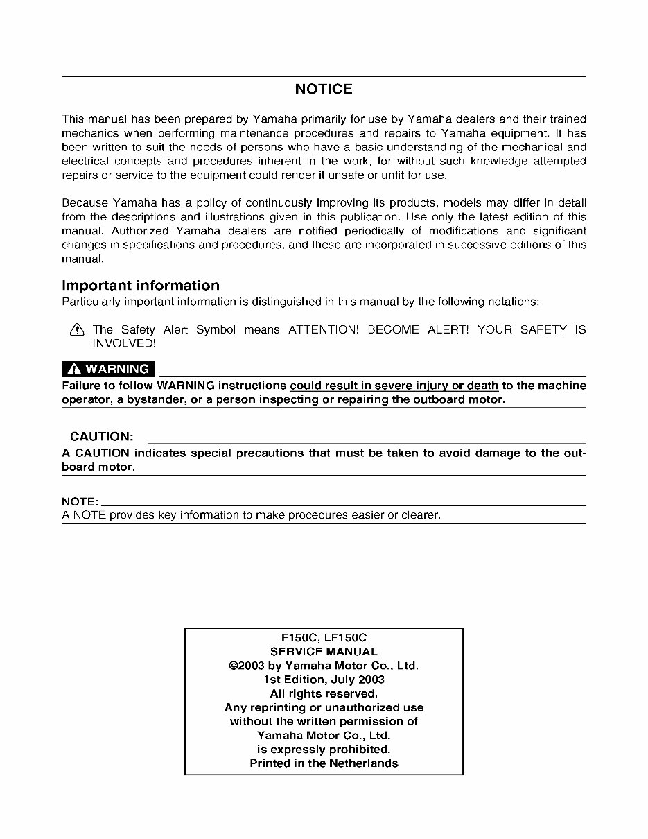 2006 YAMAHA F150 SERVICE MANUAL visual data 8