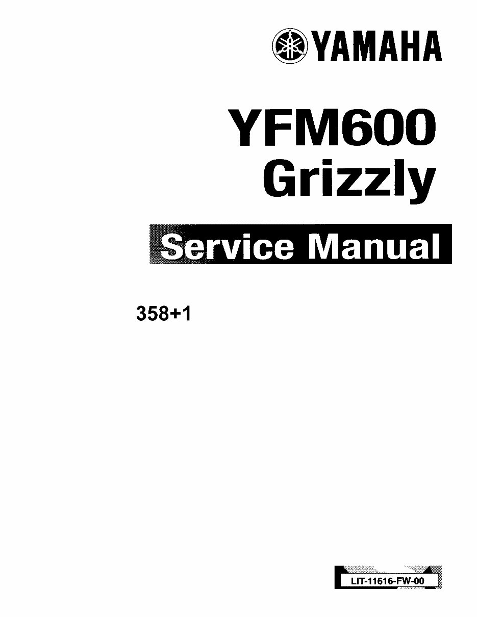 1998 Yamaha Grizzly 600 Service Repair Manual 98