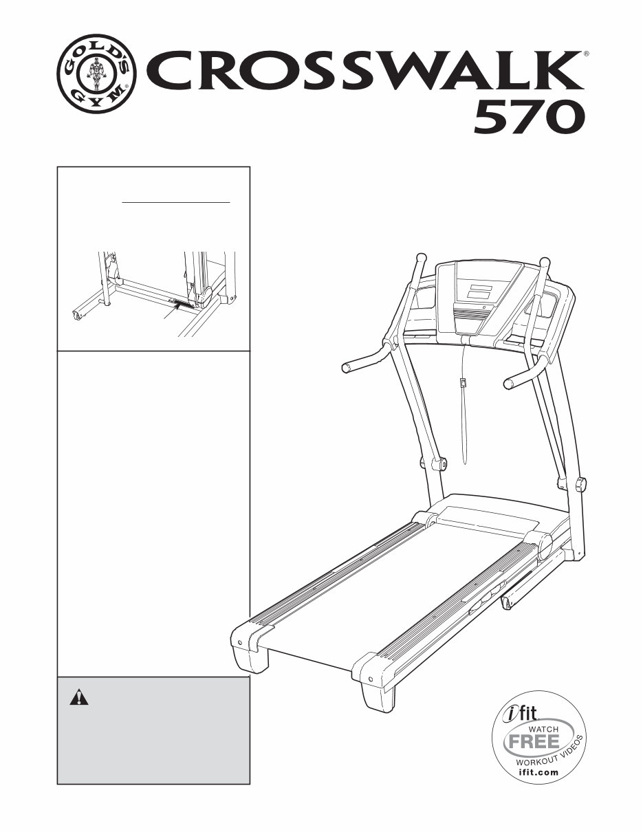 Golds Gym Crosswalk 570 Treadmill USERS Manual