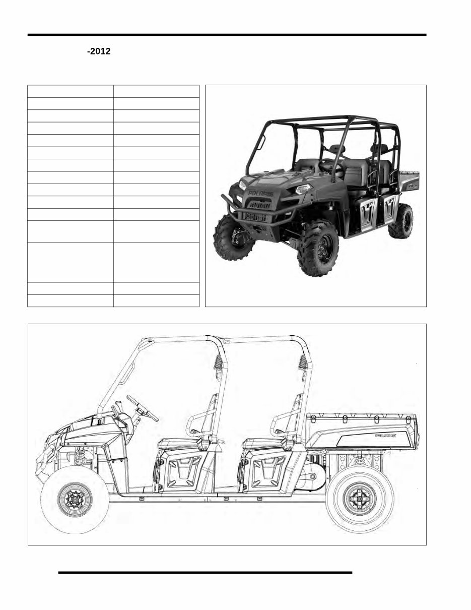 Polaris Ranger 800 service manual repair 20102012 UTV