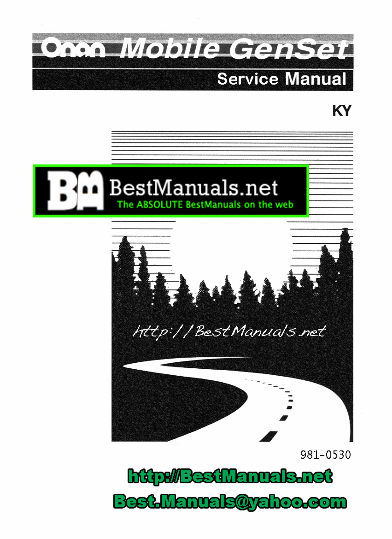 Onan KY, KYD Service Manual Cummins Onan Generator Repair Book 981-0530