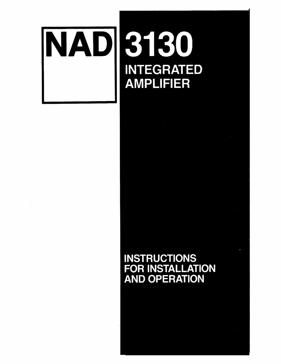 NAD 3130 STEREO AMPLIFIER Repair Manual Manuals Online