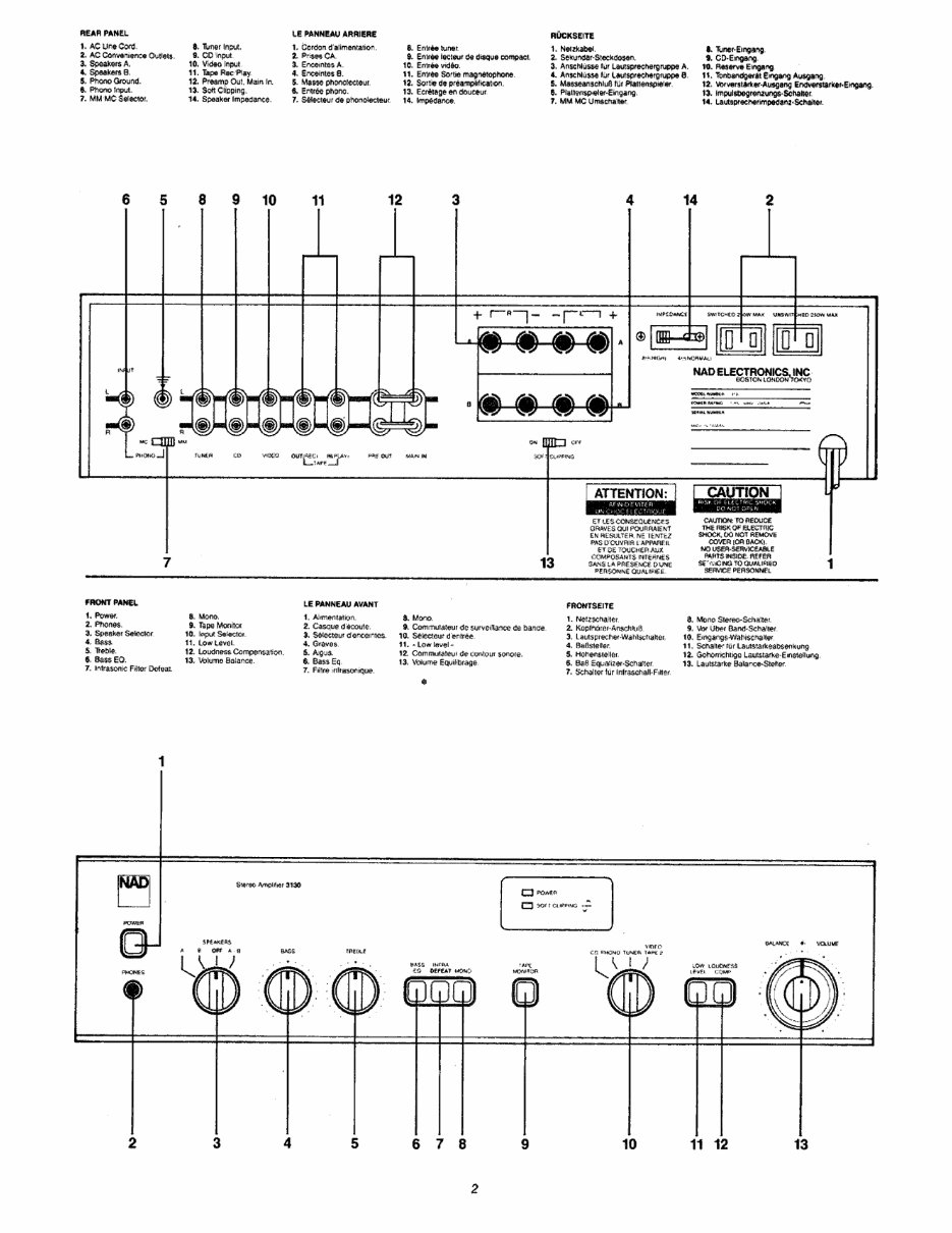 NAD 3130 STEREO AMPLIFIER Repair Manual Manuals Online