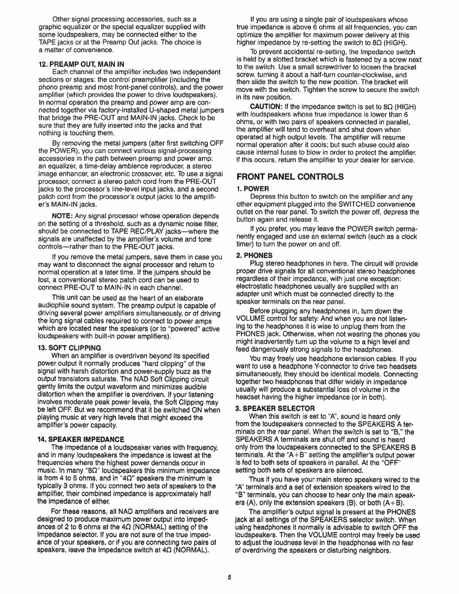 NAD 3130 STEREO AMPLIFIER Repair Manual Manuals Online