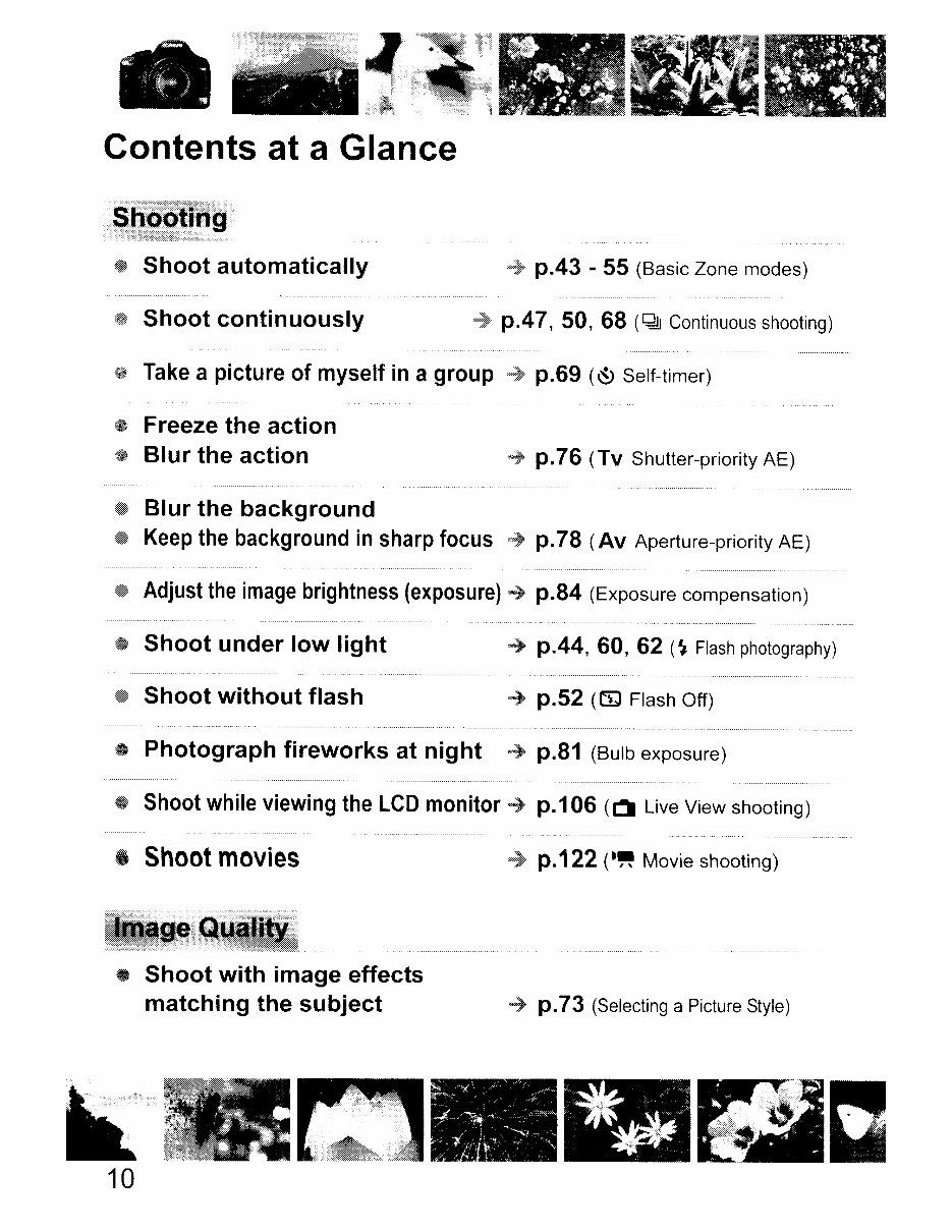 Canon EOS 500D and Rebel T1i Instruction Manual