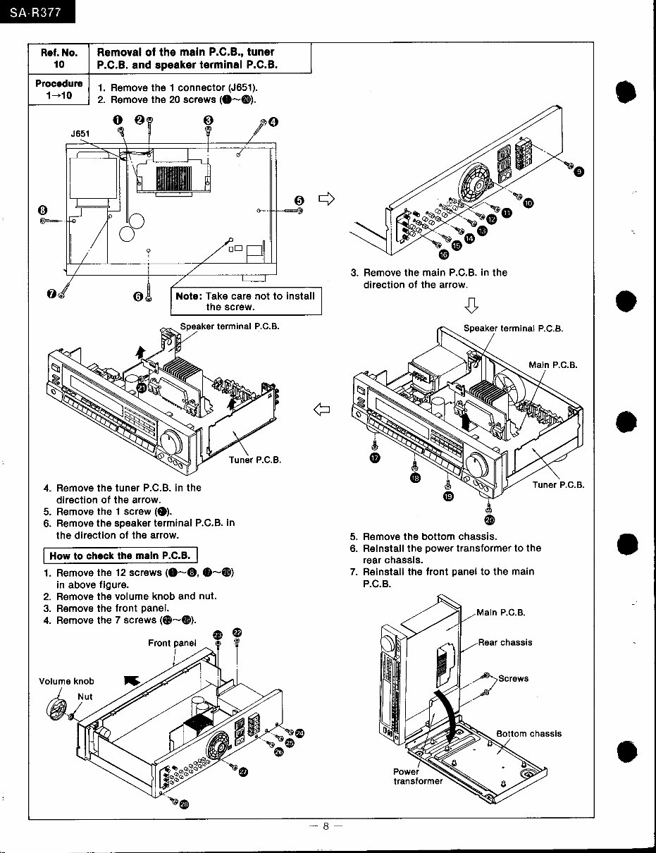 Technics SA-R377 Receiver Service Manual | Manuals Online