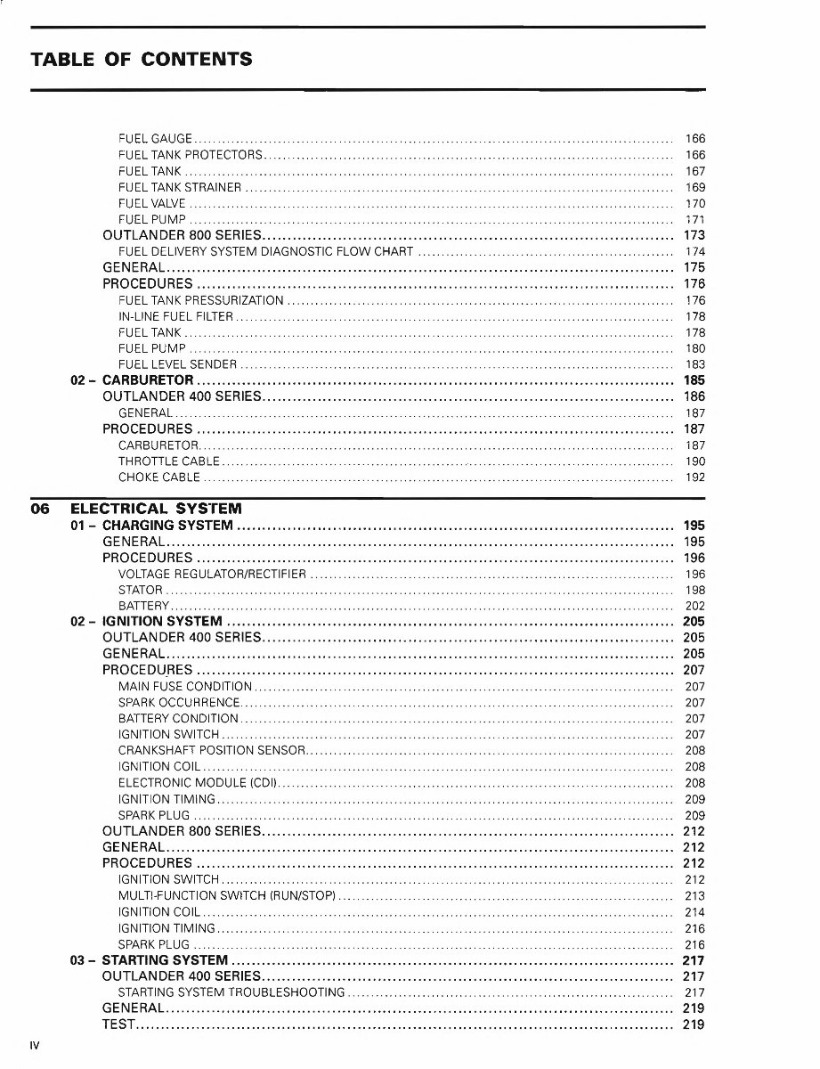 Can-Am Outlander 400 2005 2006 2007 Repair Service Manual