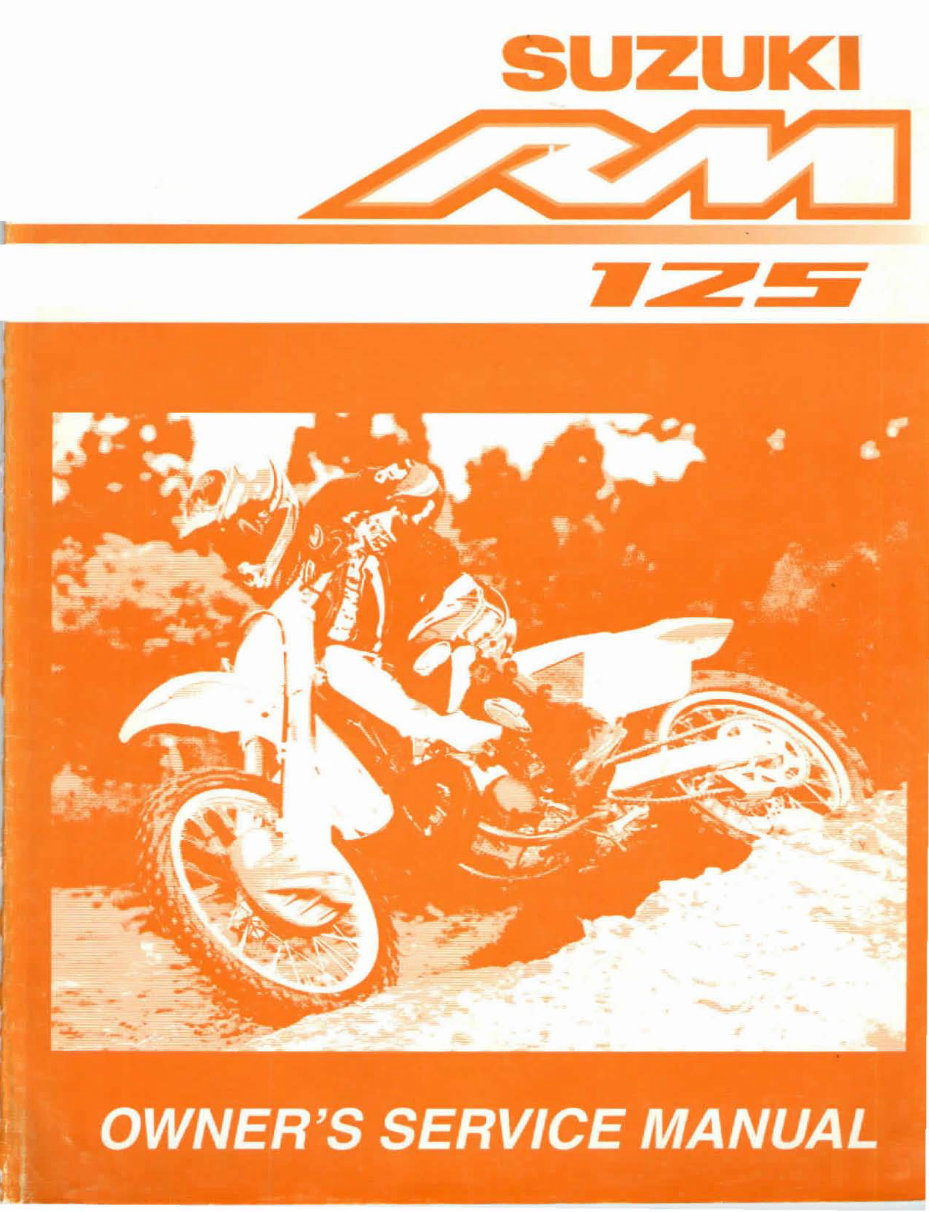 Suzuki RM125 service manual repair 2001 RM 125