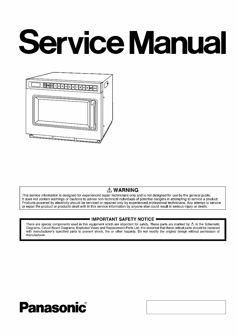 Panasonic NE 17521 17523 17723 1772 1752 Service Manual Repair Guide