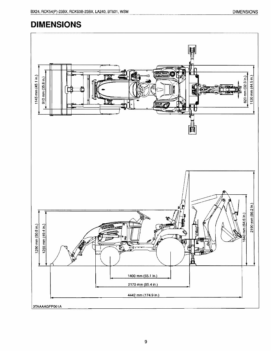 Kubota Bx24 Tractor Loader Backhoe Mower Service Manual
