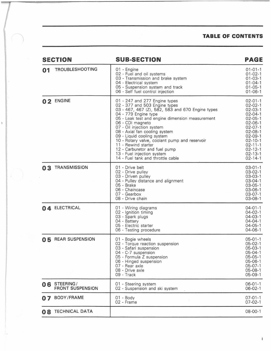 1993 Ski-Doo Safari DL Factory Service  Work Shop Manual