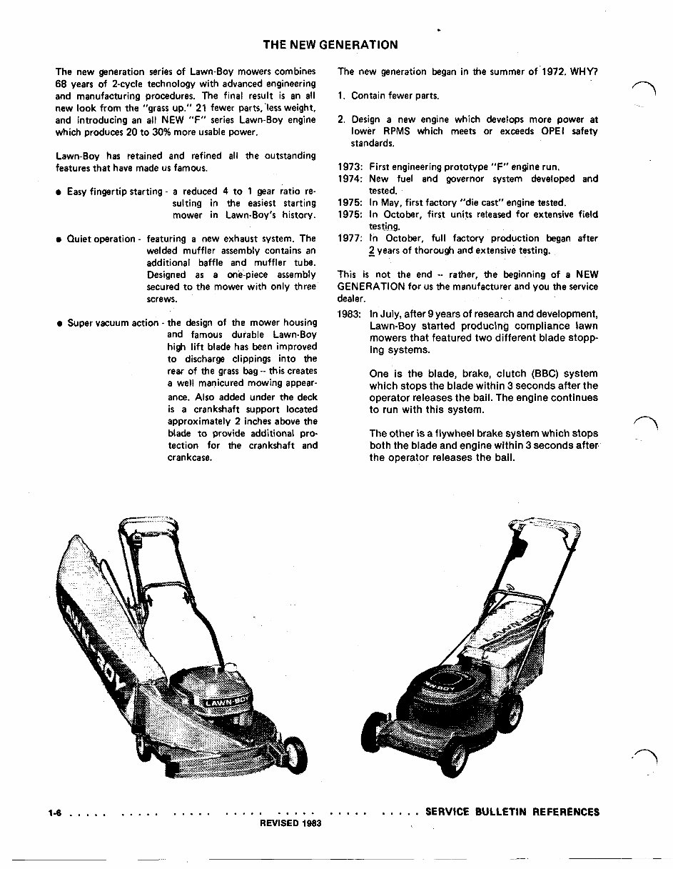 Lawn Boy 10552 Factory Service Work Shop Manual