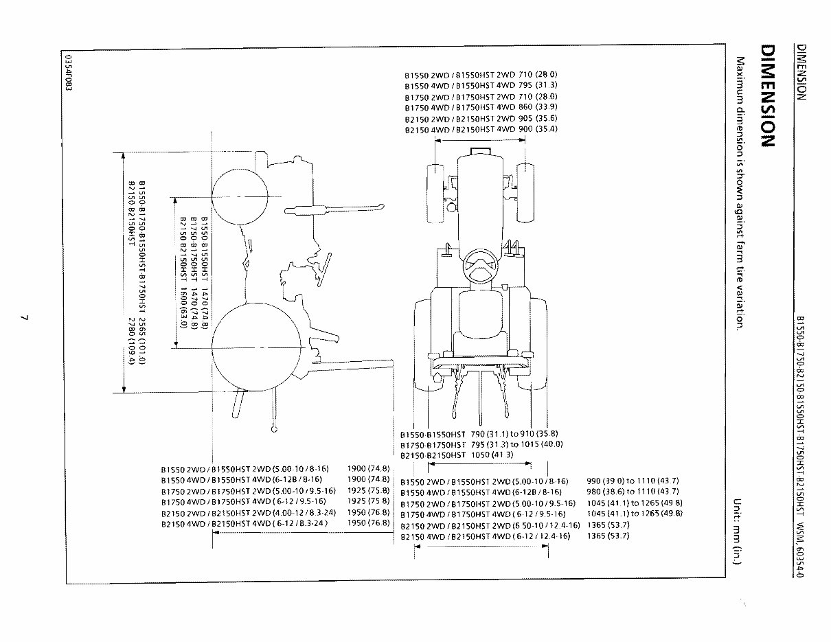 Kubota B1750 Tractor And Mower Workshop Service Manual