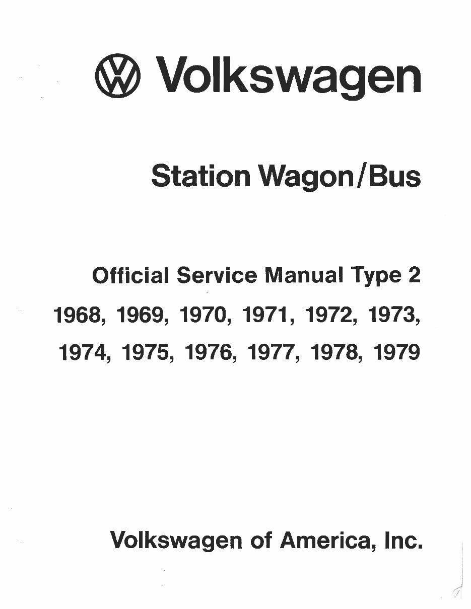 Volkswagen Station bus 1968-1979 Repair Service Manual preview img 4