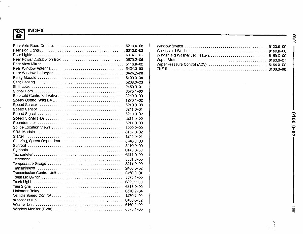 1991 BMW 850i E31 Wiring Diagram | Manuals Online