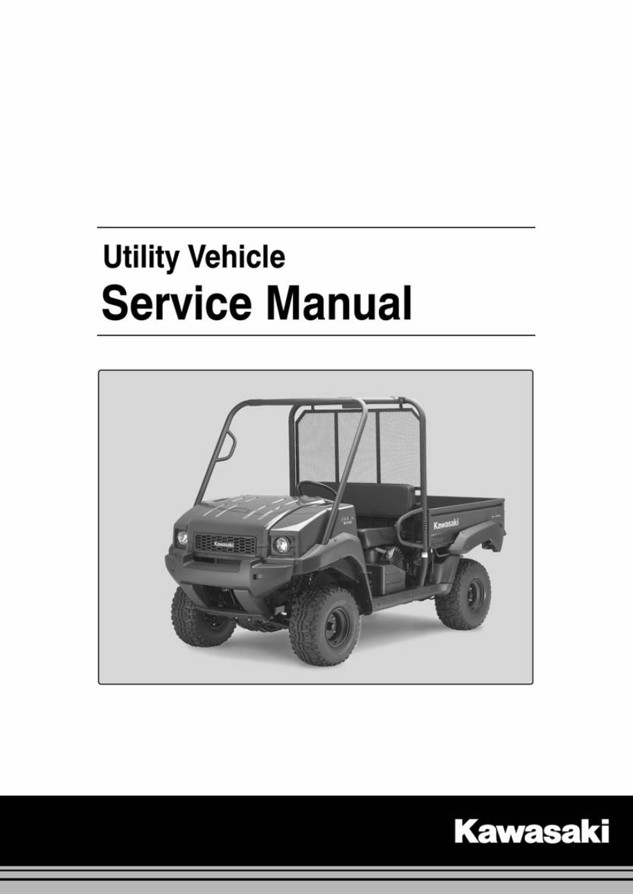 20092016 Kawasaki Mule 4010 4x4 and 4000 Service Manual