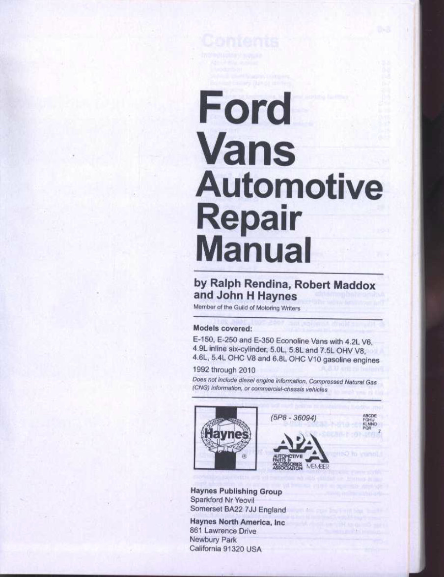FORD E 150 REPAIR MANUAL FREE DOWNLOAD visual data 3