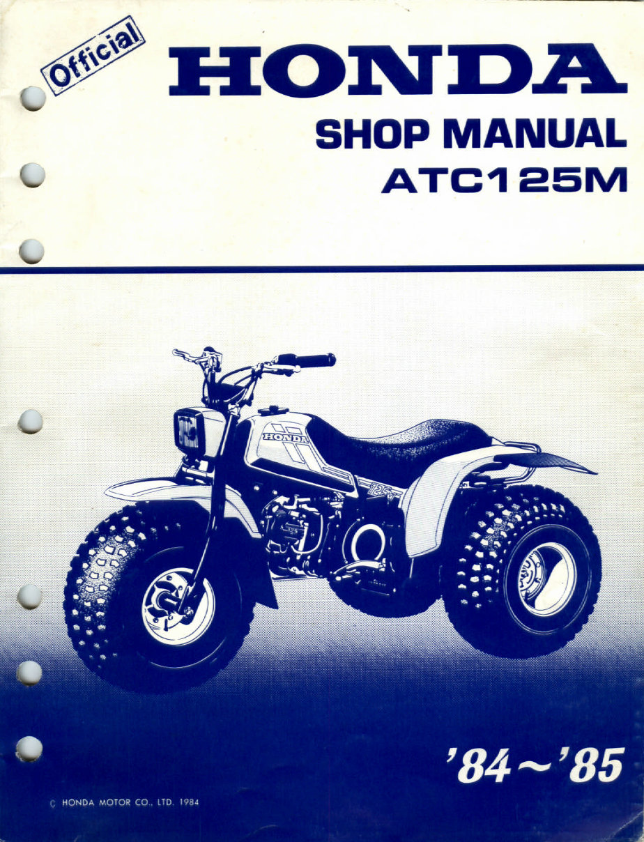 ATC125M HONDA Repair Service Manual ATC 125M INSTANT 1984 1985