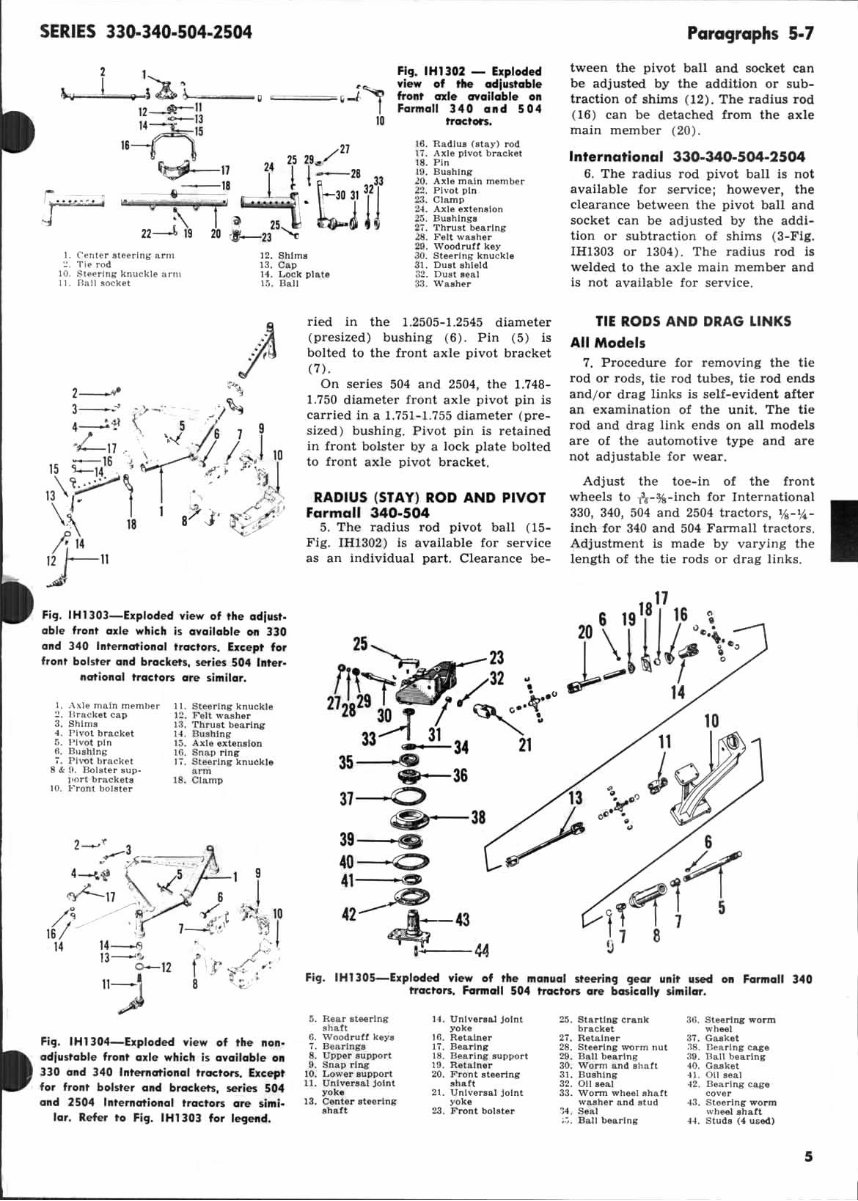 IH International Harvester Farmall 504 Tractor Workshop Service Repair ...