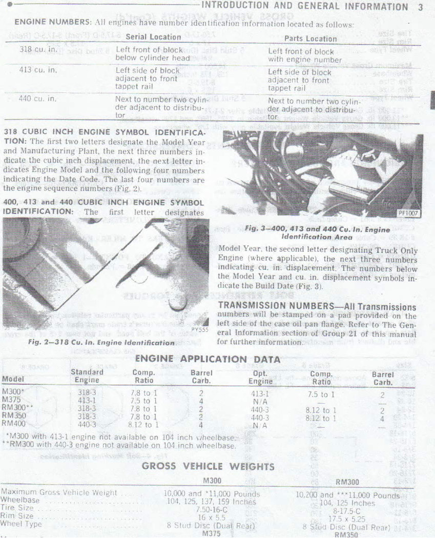 Dodge Motorhome Chassis M300 375 RM300 350 400