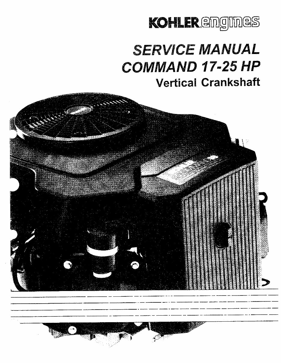 KOHLER Command 17 25 HP Repair Service Manual Vertical Crankshaft