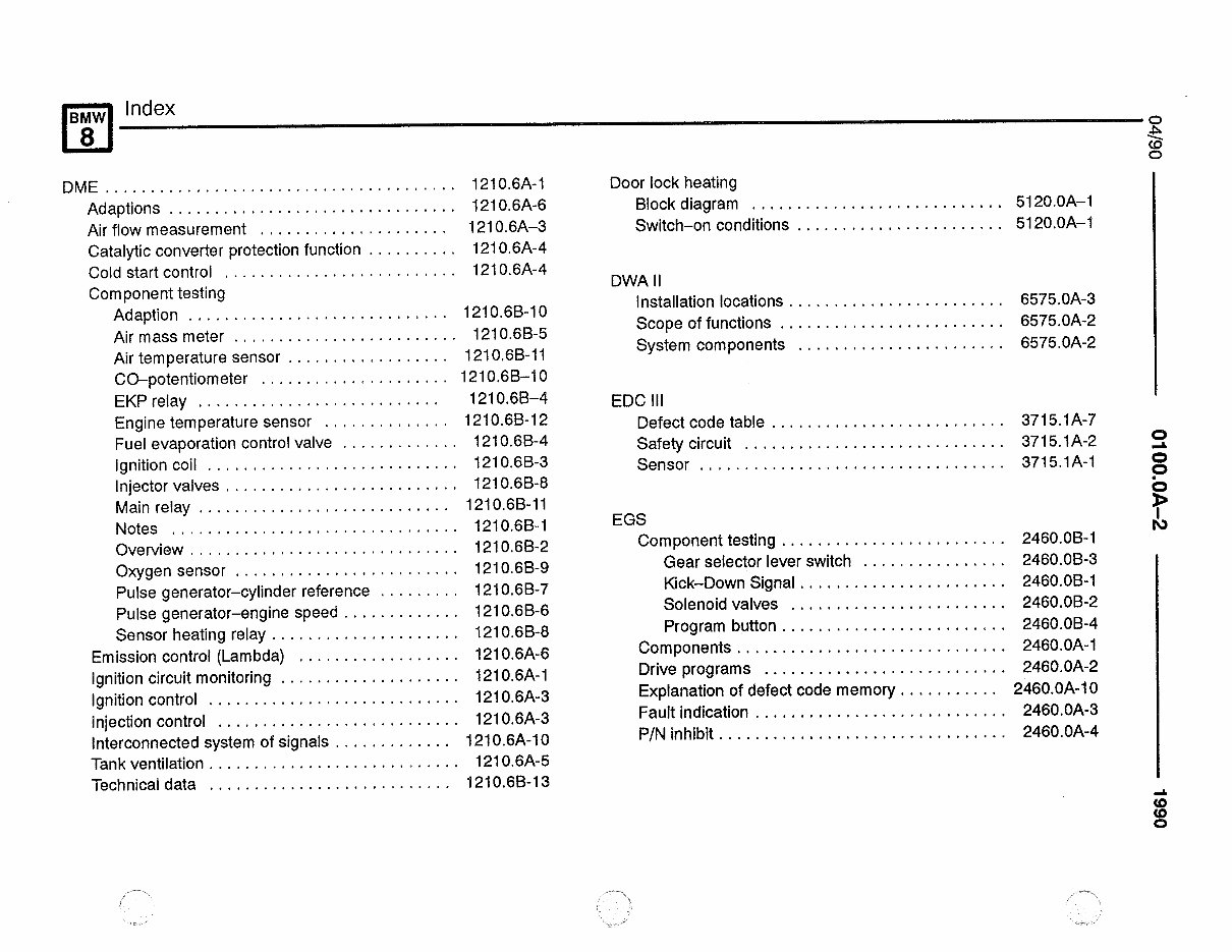 BMW 850i Electrical Troubleshooting Manual 1991 ETM