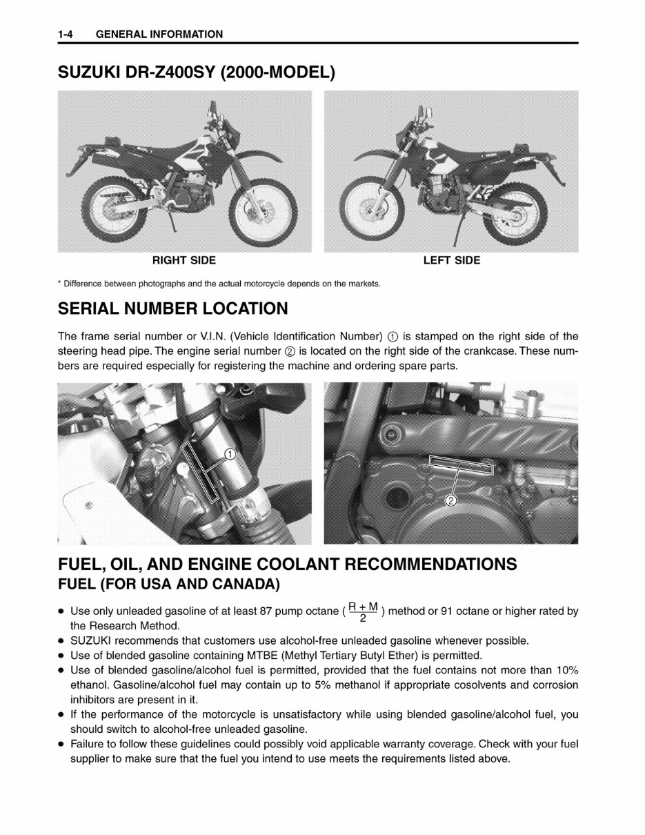 Suzuki DRZ 400 DRZ400 Service Repair Manual preview img 10