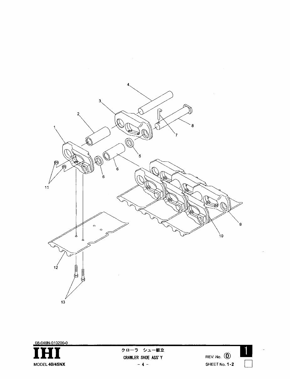 IHI 40NX/45NX MINI Excavator Parts Manual | Manuals Online