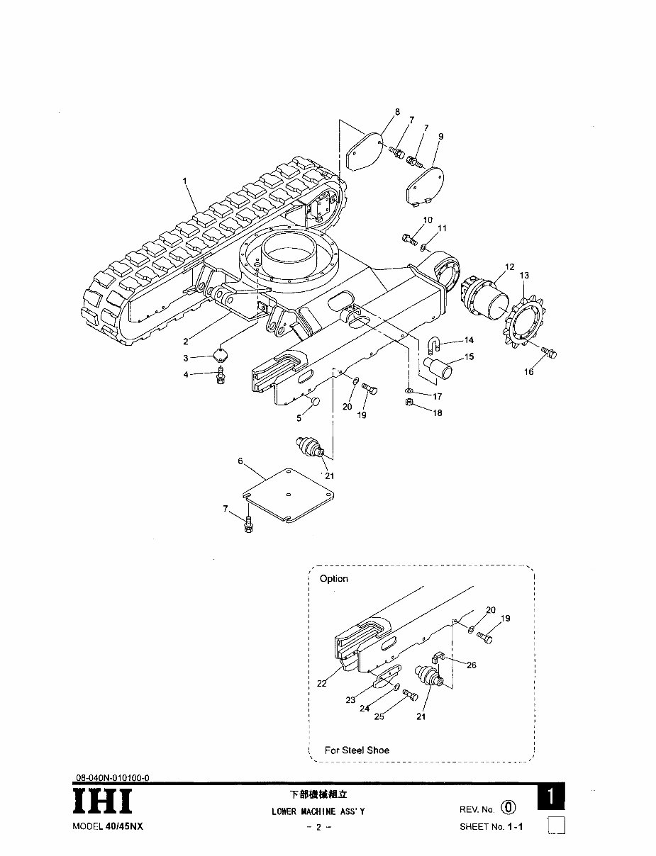 IHI 40NX/45NX MINI Excavator Parts Manual | Manuals Online