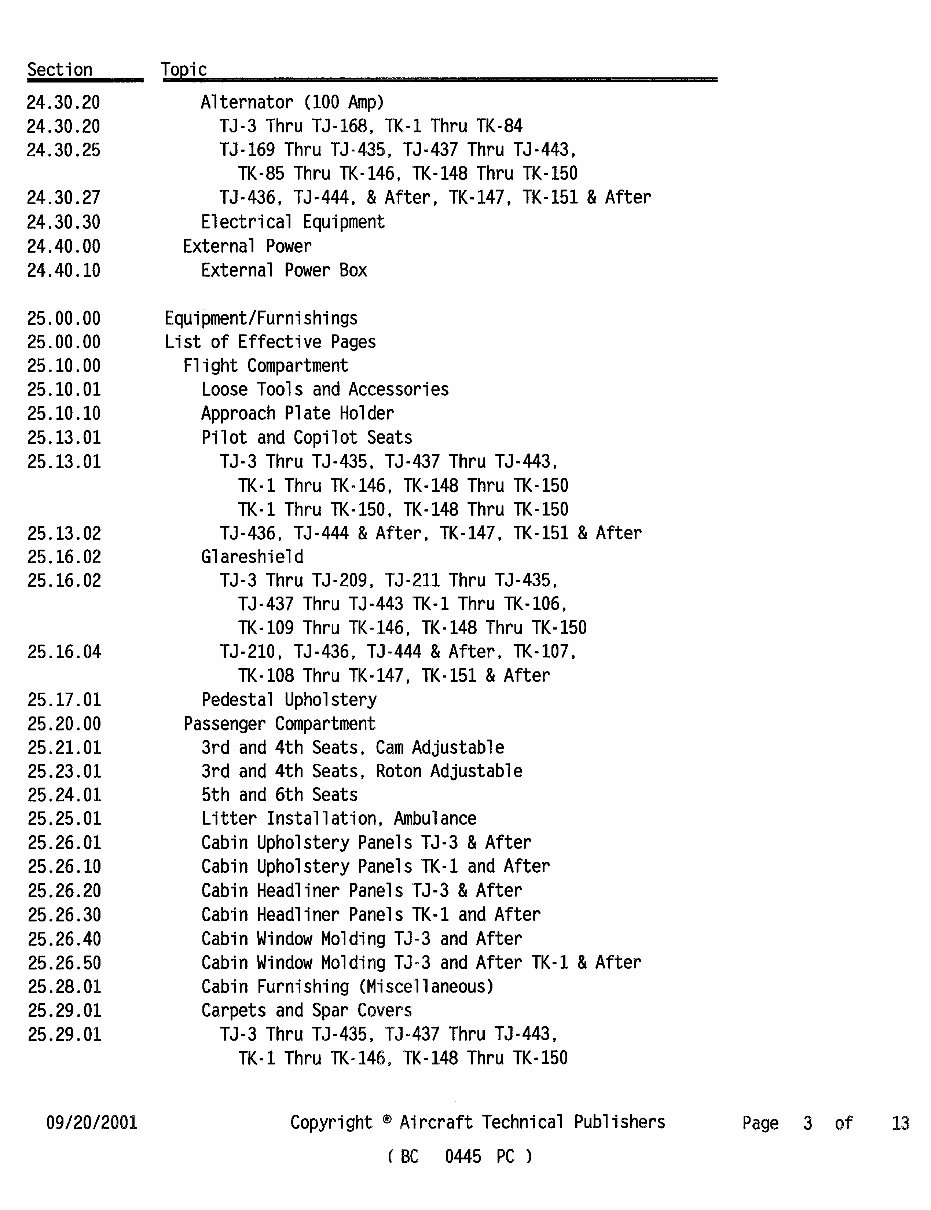 Beechcraft baron 58P 58TC parts manual IPC Manuals Online