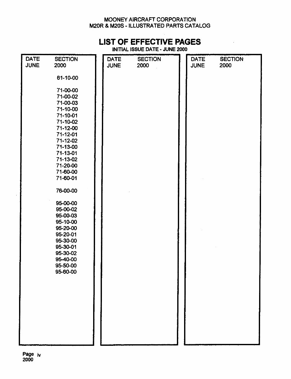 MOONEY M20R & M20S ILLUSTRATED Parts CATALOG