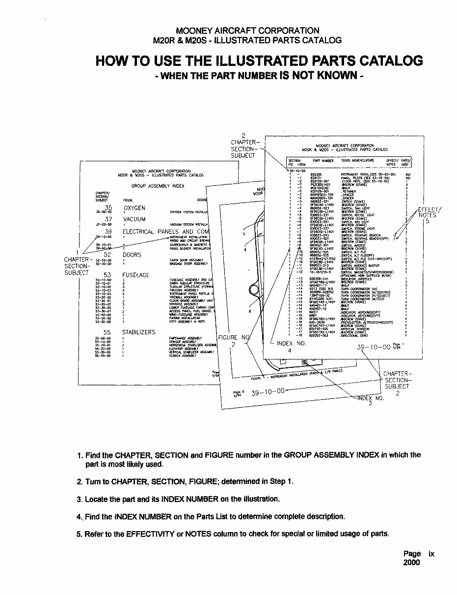 MOONEY M20R & M20S ILLUSTRATED Parts CATALOG